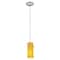 Access Lighting Cylinder, Pendant, Brushed Steel Finish, Amber Glass 28030-1C-BS/AMB - alternate 1